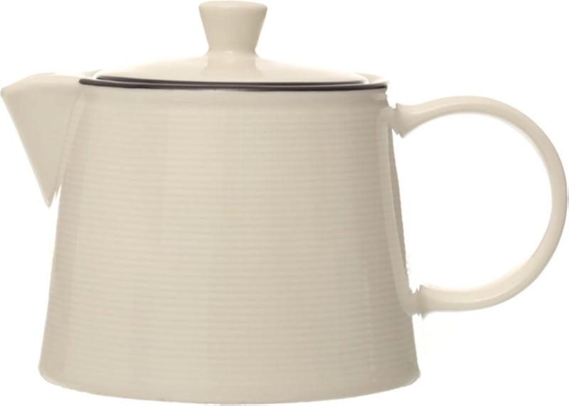 Porland Black Banded Teapot with Lid - 300 ml